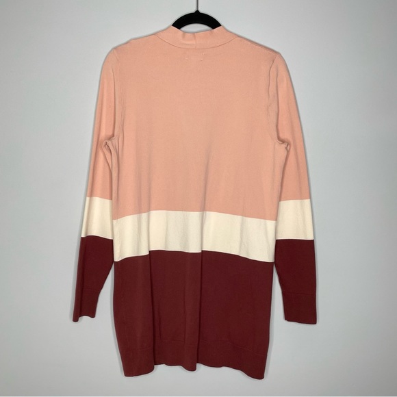 Duluth Trading Co Striped Knit Button Down Stretchy Cardigan Sweater Pink Size M - Picture 6 of 6